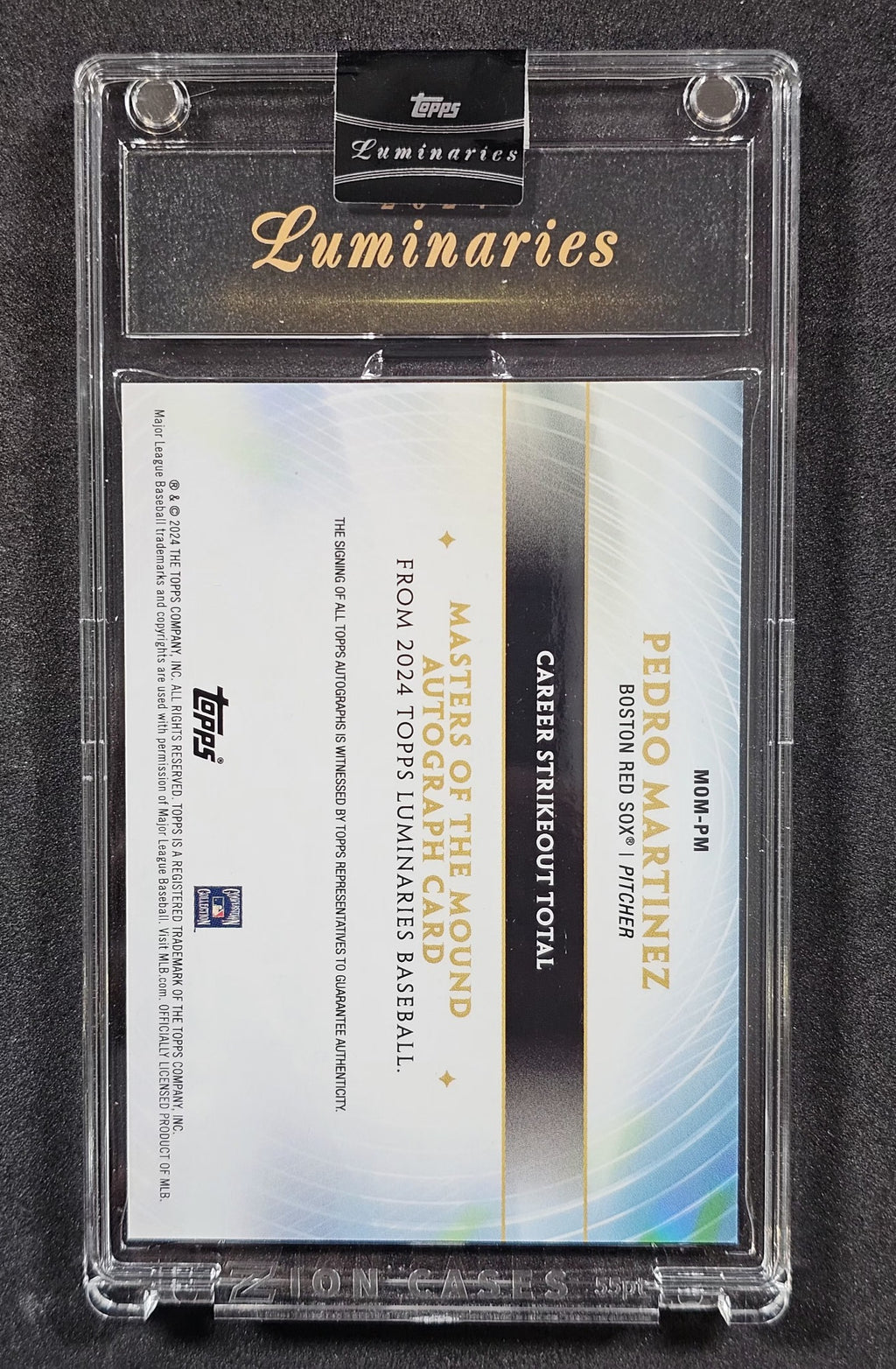 2024 Topps Luminaries - Masters of the Mound Auto Black #MOM-PM Pedro Martinez