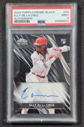 2024 Topps Chrome Black #CBA-ED Elly De La Cruz Chrome Black Autographs PSA 9
