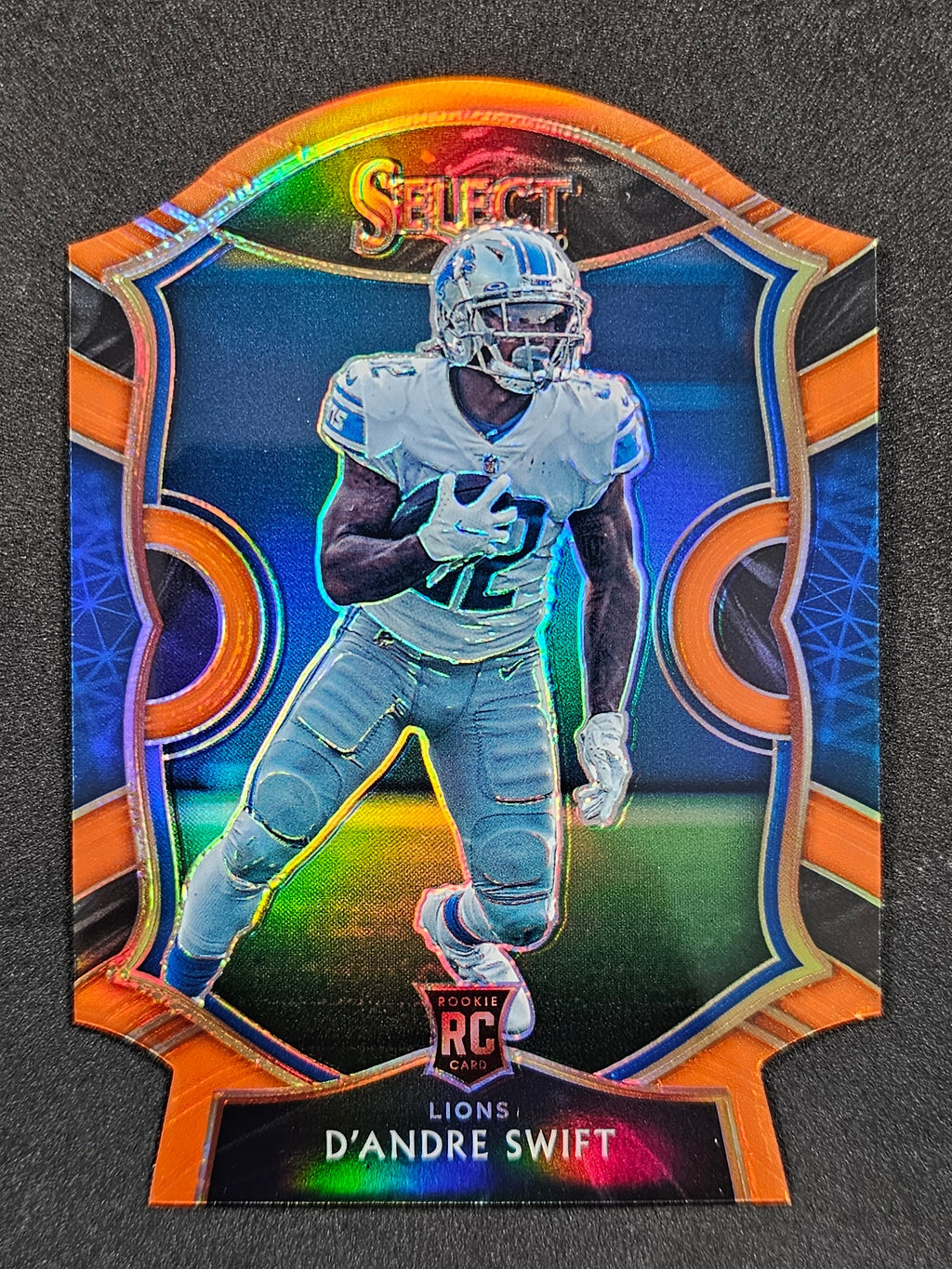 2020 Panini Select #51 D'Andre Swift Orange Prizm Die Cut