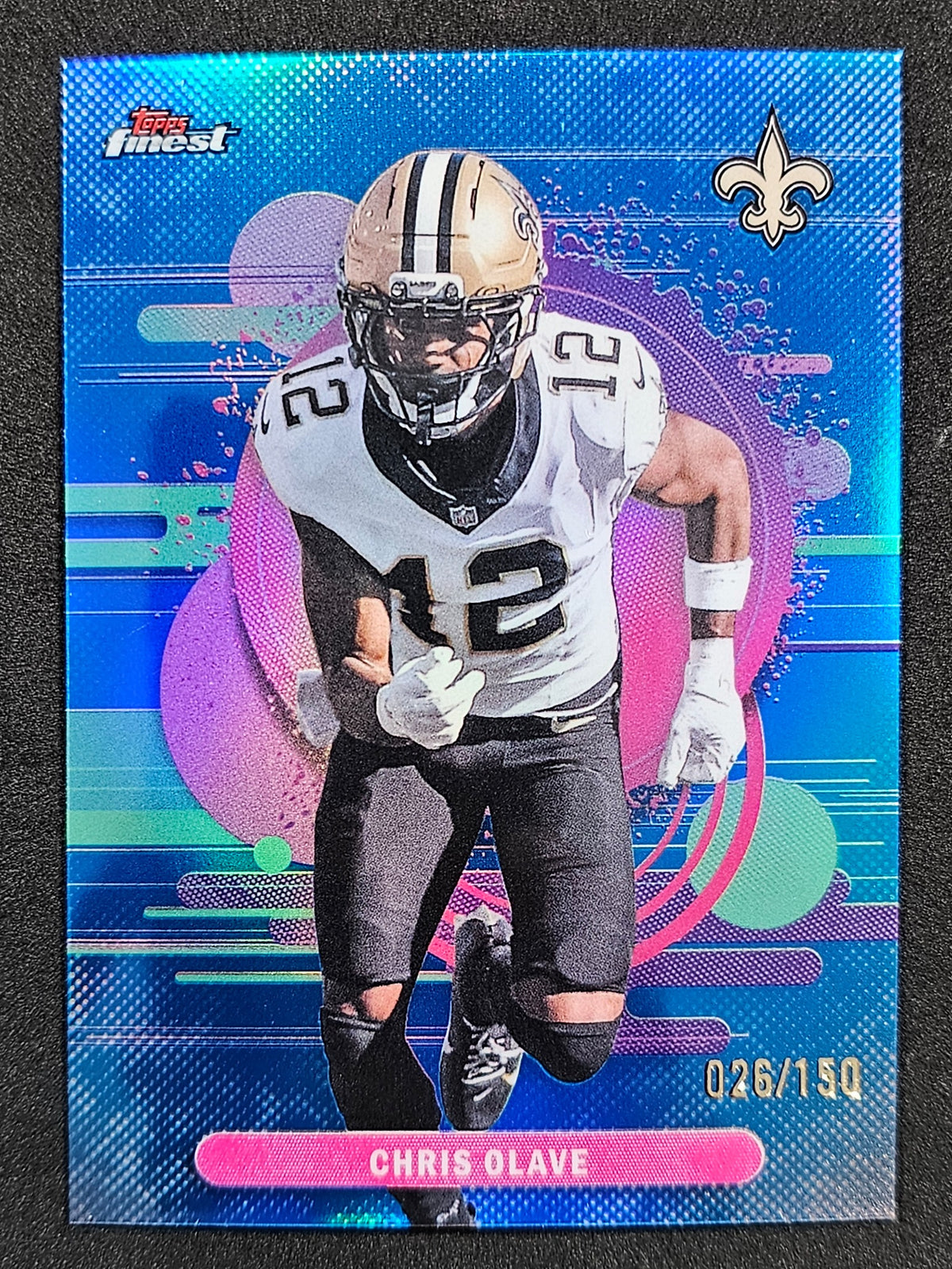 2025 Finest #174 Chris Olave Blue Refractor #/150
