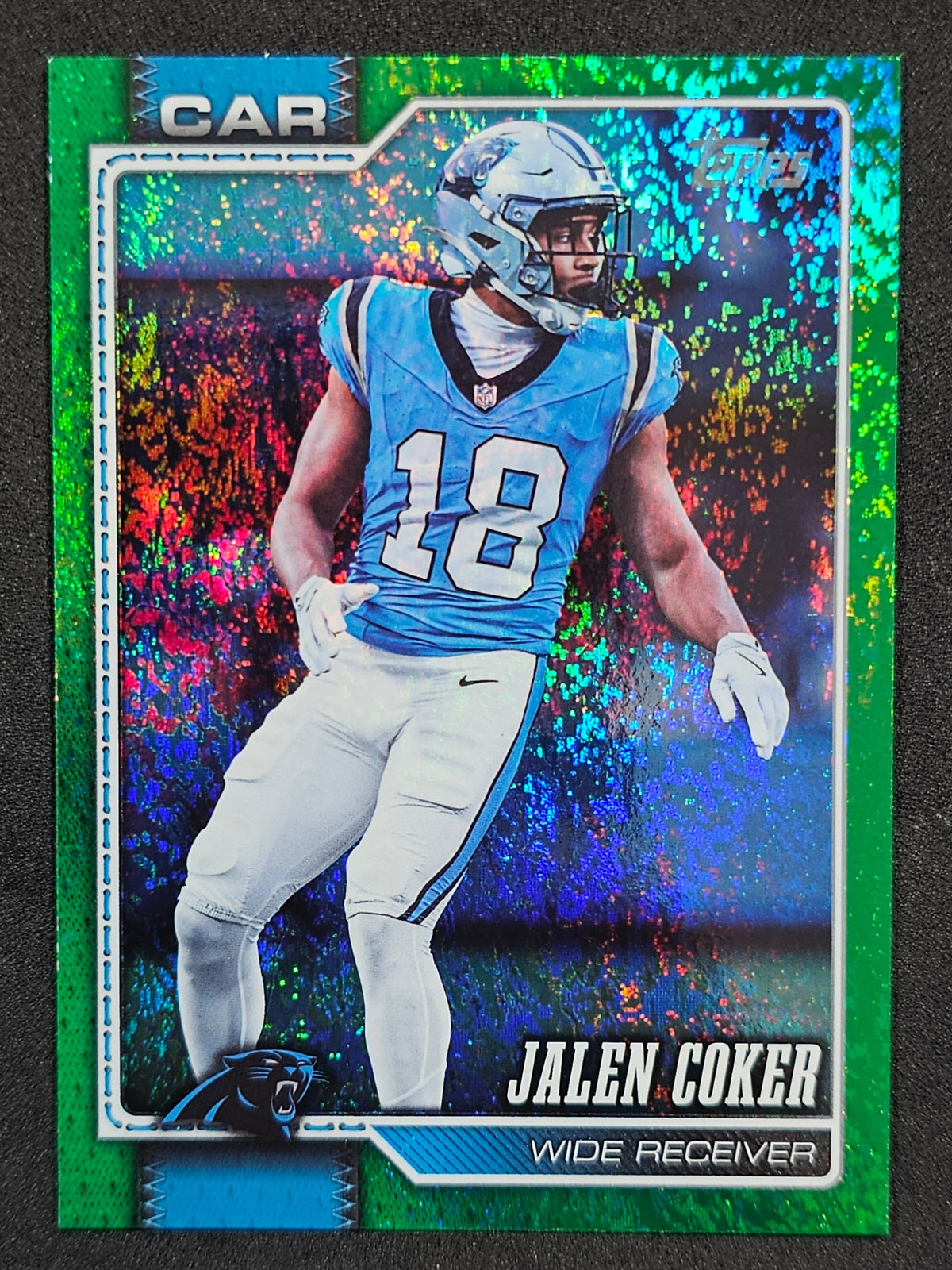 2026 Topps Flagship #210 Jalen Coker Green Holo Foil #/99